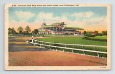Wilmington Delaware Park Race Track Grandstand New Castle VTG DE Postcard picture