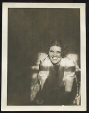FOUND PHOTO Woman Hiding in the Shadows Black & White Minimal 1950s Snapshot VTG picture