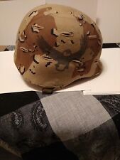 US Military Desert Storm Helmet  w/Tan Camouflage Cover - Size M/L picture