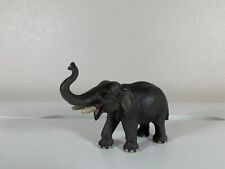Vintage 1997 Schleich Germany Dark Gray Elephant Figurine Trunk Up Toy Figure picture