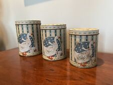 VTG  Nesting Fanciful Geese Tins Pink Ribbon made in Taiwan for House of Lloyd picture