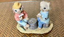 Vintage 1988 Youngs Inc. Figurine Pigs Playing Cards Resin 3.5