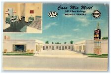 c1940's Casa Mia Motel Exterior Roadside Wichita Kansas KS Unposted Postcard picture
