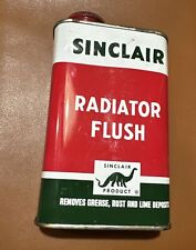 FULL  ~dated 1944 SINCLAIR RADIATOR FLUSH Old Soldered Seam Tin Oil Can picture