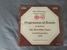 BOOKLET  MG ABINGDON GOLDEN JUBILEE PROGRAMME 1ST - 9TH SEPT. 1979  picture