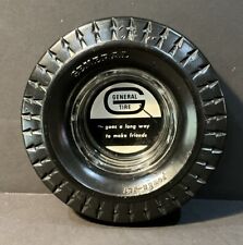Vintage GENERAL TIRE Power Jet Advertising Glass Rubber Wheel Ashtray picture