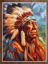 Native American War Chief Poster 18x24in picture