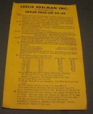 1962 -1963 LESLIE EDELMAN INC. - Dealer Price List Gun Accessory Brochure picture
