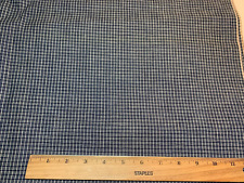 Antique Vintage Cotton Fabric Late 1800s Early 1900s Indigo Blue Homespun 1/2yd picture