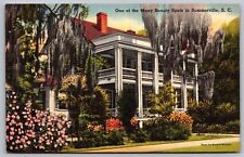 Beauty Spot Summerville South Carolina House Linen Postcard PM Charleston SC WOB picture