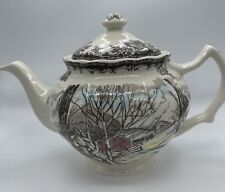 The Friendly Village by Johnson Brothers Tea Pot w Lid Sugar Maples England Vtg picture