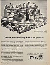 1946 VINTAGE PRINT AD - ETHYL CORP. AD - MODERN MERCHANDISING  BUILT ON GASOLINE picture