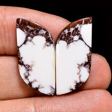 23.50Cts. Natural Wild Horse Jasper Pair Loose Gemstone Fancy Cab 24X12X4 MM picture