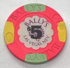 Bally’s Hotel Casino Las Vegas Nevada $5 Chip Red Green Yellow House Mold 1999 picture