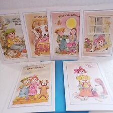 Vintage 70's Stuffins Sweet Humor Greeting Cards Lot of 6 W Envelopes Variety  picture