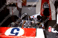 sl46  Original Slide 1974 Indy 500 race car garage 430a picture