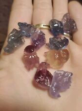 10pc Carved Fluorite Dragon Skull Crystals picture