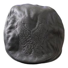 Harley Davidson men’s paper boy hat EAGLE embossed leather black size small picture