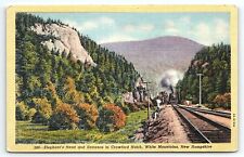 1934 WHITE MOUNTAINS NH ELEPHANTS HEAD CRAWFORD NOTCH RAILWAY POSTCARD P2453 picture