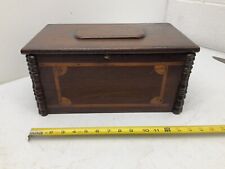 fine inlaid walnut victorian sewing box document box folk art  picture