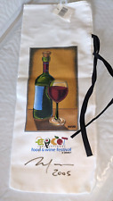 Epcot Food and Wine Festival 2005 Signed Canvas Tie Top Wine Bag New picture