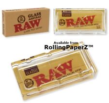 RAW Rolling Papers GLASS ASHTRAY Classic Pack Design  all USA picture