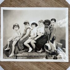 vtg hollywood press photo black white 8x10 'our gang' cast alfalfa spanky darla picture