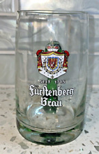 Vintage Furstenberg Brau Glass Beer Cup SEIT 1705 .25L Bier Mug Germany MINT picture