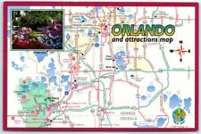 Postcard - Orlando and Attractions Map picture