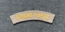 Cinque Ports 4/5th Royal Sussex Regiment Original Cloth Shoulder Title picture
