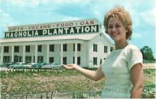 Woman At Magnolia Plantation, The South's Finest, Tifton, Georgia Postcard picture