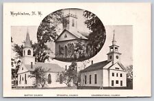 Baptist Episcopal Congregational Church Hopkinton New Hampshire c1905 Postcard picture