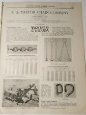 1928 vintage print ad ~ S.G. TAYLOR CHAIN COMPANY Hammond Indiana MESBA mining picture
