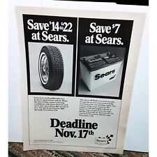 1979 Sears Roadhandler Tires and Battery Print Ad vintage 70s picture