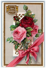 Language Of Flowers Romance Postcard Rose Emblem Of Fond Love Newburg Oregon OR picture