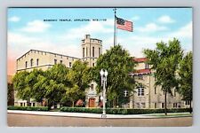 Appleton WI-Wisconsin, Masonic Temple, Antique Vintage c1946 Souvenir Postcard picture