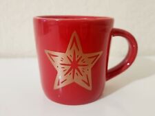 Starbucks Espresso Cup Mug Demi Tasse 3 oz Red Gold Star Coffee Ceramic 2018  picture