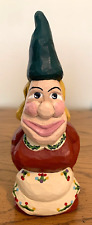 Vintage Hand Carved Wood Female Woman Troll Gnome Figurine Folk Art - Signed picture