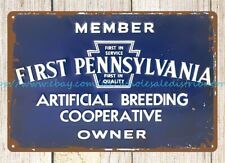 First Pennsylvania Artificial Breeding Cooperative member farm metal tin sign picture