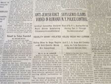 1938 FEBRUARY 10 NEW YORK TIMES - ANTI JEWISH EDICT VOIDED IN RUMANIA - NT 6278 picture