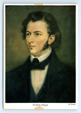 Portrait Painting Frederic Chopin Musician by B Franz Postcard picture