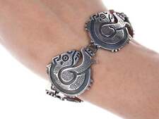 Hector Aguilar Taller Borda Sterling silver Aztec style bracelet picture