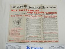 Stransky Vaporizer and Decarbonizer vintage brochure 1924 picture