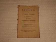 Antique Georgian Play Theatre Script – The Duenna Comic Opera Thomas Linley 1776 picture
