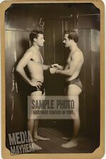 Two men public pool showers talking Print 4x6 Gay Interest Photo #622 picture