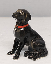 Retired Hagen Renaker Black Lab Labrador Dog With Red Collar picture