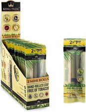 King Palm | Mini | Natural | Prerolled Palm Leafs | 20 Packs of 2 Each =40 Rolls picture
