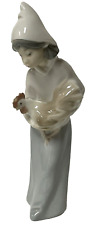 Lladro 4677 Shepherdess with Rooster Girl 7 3/4