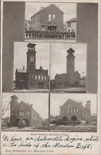 Hose Houses Fire Station Meriden Connecticut 1911 Multiview Postcard See Back picture