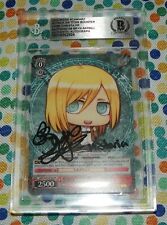 Bryn Apprill Christa Attack on Titan Weiss Schwarz Signed Card Auto BAS Historia picture
